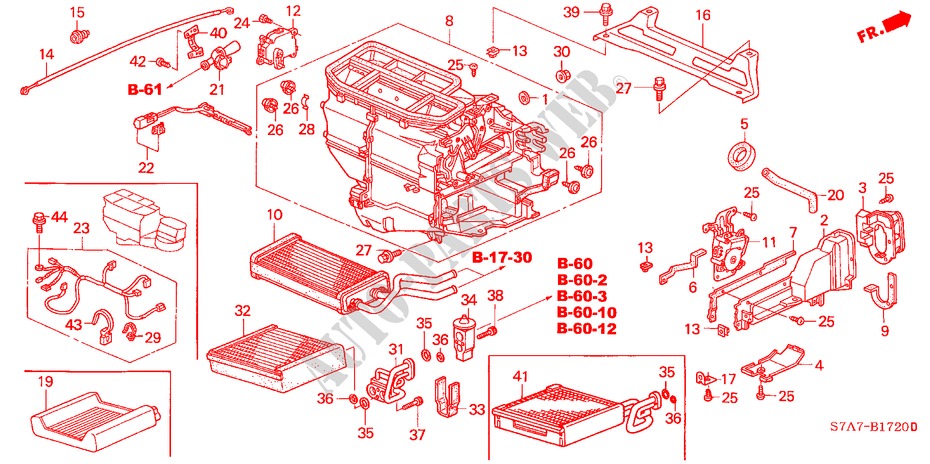 HEIZUNGSEINHEIT(LH) für Honda STREAM 2.0SI 5 Türen 5 gang automatikgetriebe 2002