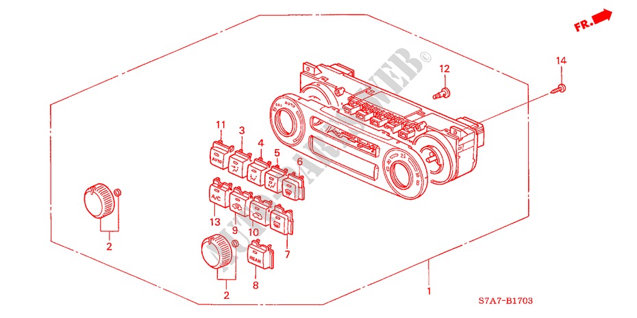 KLIMAANLAGE, AUTOMATISCH REGLER('04) für Honda STREAM 2.0SI 5 Türen 5 gang automatikgetriebe 2004