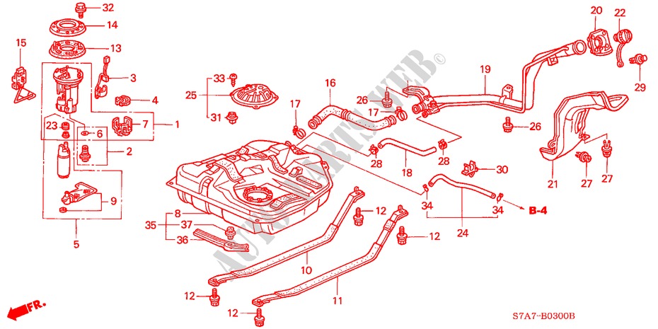 KRAFTSTOFFTANK(1) für Honda STREAM 1.7S 5 Türen 5 gang-Schaltgetriebe 2001
