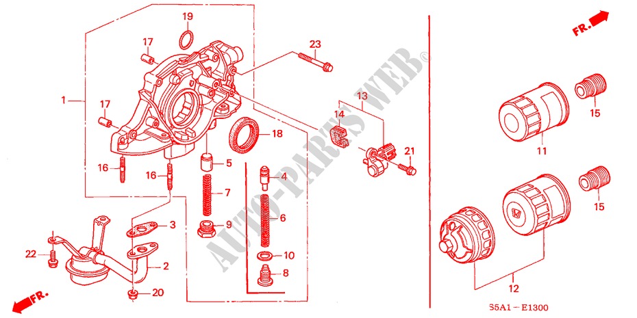 OELPUMPE/OELSIEB (1.7L) für Honda STREAM 1.7ES 5 Türen 5 gang-Schaltgetriebe 2003