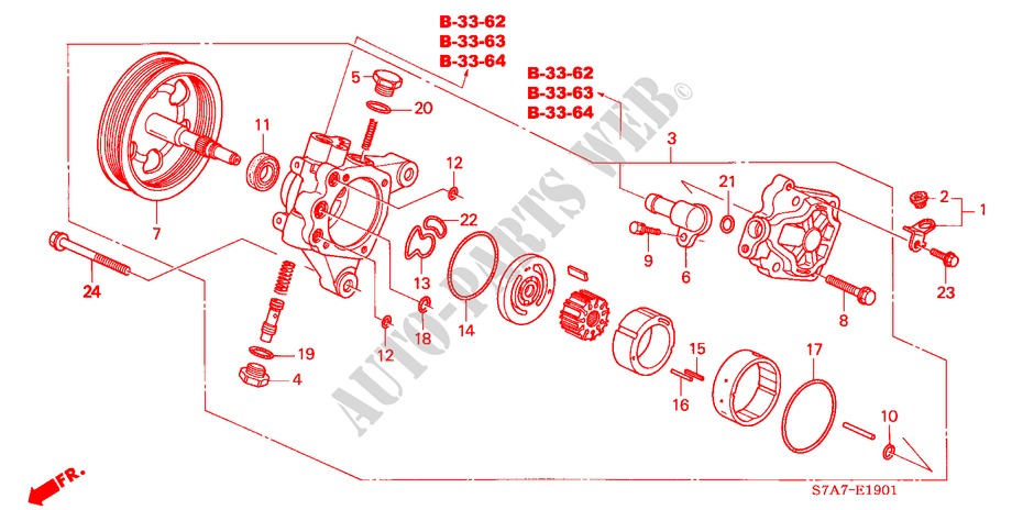 SERVOLENKPUMPE (2.0L) für Honda STREAM 2.0ES 5 Türen 5 gang automatikgetriebe 2001