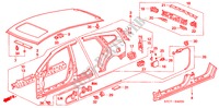 AUSSENBLECHE/TAFEL, HINTEN für Honda STREAM SI 5 Türen 5 gang-Schaltgetriebe 2005