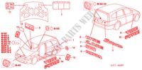 EMBLEM/WARNETIKETT für Honda STREAM SI 5 Türen 5 gang-Schaltgetriebe 2005