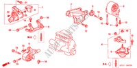 MOTORBEFESTIGUNGEN(1.7L) für Honda STREAM LS 5 Türen 5 gang-Schaltgetriebe 2005