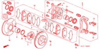 VORDERRADBREMSE für Honda STREAM SI 5 Türen 5 gang-Schaltgetriebe 2005