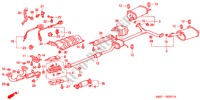 AUSPUFFROHR(V6) für Honda ACCORD COUPE 3.0IV6 2 Türen 4 gang automatikgetriebe 1998