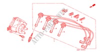 HOCHSPANNUNGSKABEL/ STOEPSEL(L4) für Honda ACCORD COUPE 2.0IES 2 Türen 4 gang automatikgetriebe 2000