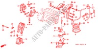 MOTORBEFESTIGUNGEN(L4)(AT) ('01 ) für Honda ACCORD COUPE 2.0IES 2 Türen 4 gang automatikgetriebe 2002