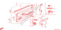 TUERVERKLEIDUNG, VORNE(LH) für Honda ACCORD COUPE 2.0IES 2 Türen 4 gang automatikgetriebe 2000