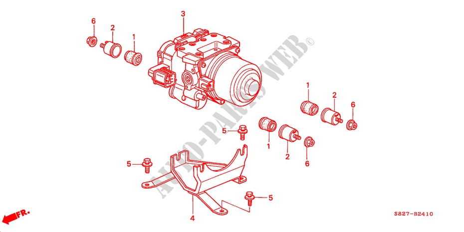 ABS MODULATOR(L4) für Honda ACCORD COUPE 2.0IES 2 Türen 5 gang-Schaltgetriebe 2000
