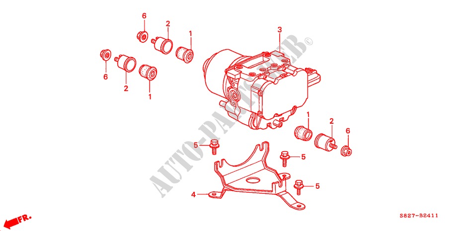 ABS MODULATOR(V6) für Honda ACCORD COUPE 3.0IV6 2 Türen 4 gang automatikgetriebe 2000