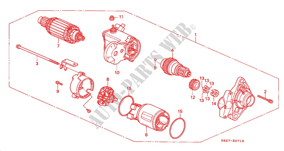 ANLASSER(DENSO)(L4) für Honda ACCORD COUPE 2.0IES 2 Türen 5 gang-Schaltgetriebe 1999