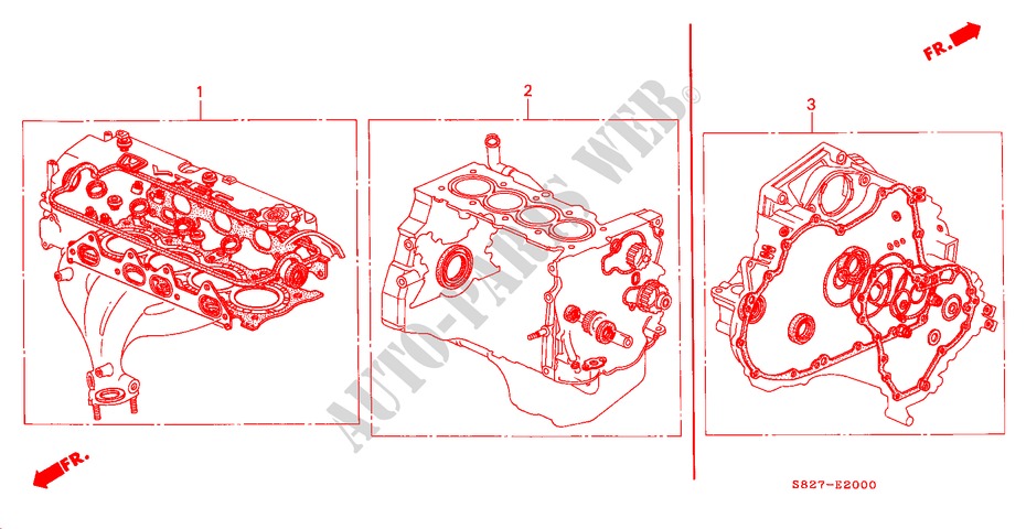 DICHTUNG SATZ(L4) für Honda ACCORD COUPE VTI 2 Türen 4 gang automatikgetriebe 2001
