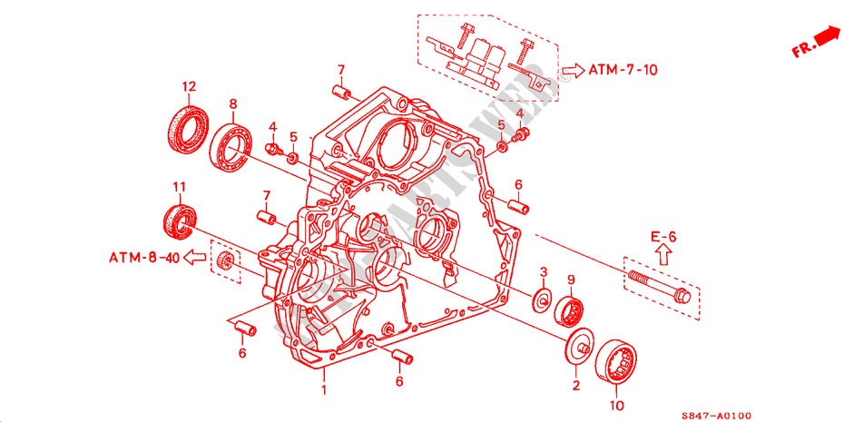 DREHMOMENTWANDLERGEHAEUSE(L4) für Honda ACCORD COUPE 2.0IES 2 Türen 4 gang automatikgetriebe 2001