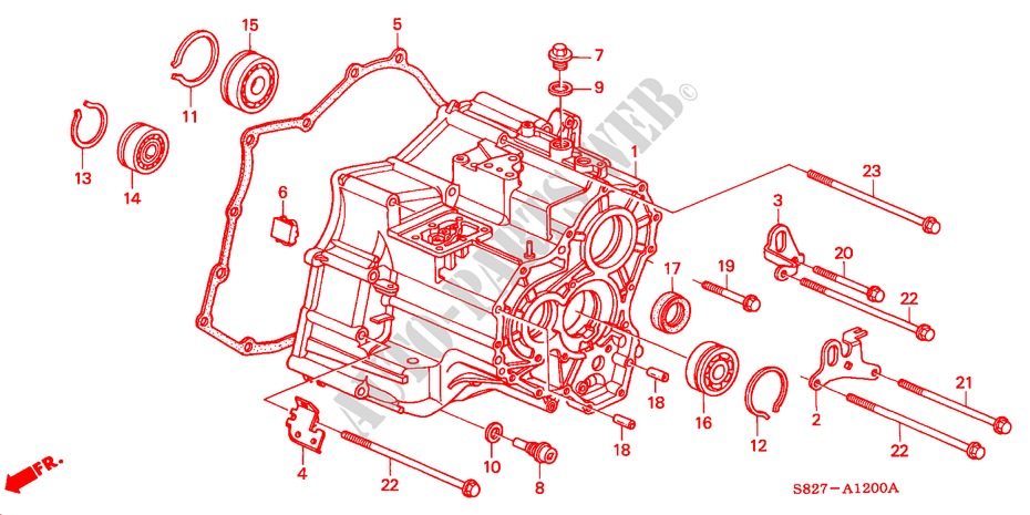 GETRIEBEGEHAEUSE(V6) für Honda ACCORD COUPE 3.0IV6 2 Türen 4 gang automatikgetriebe 1998