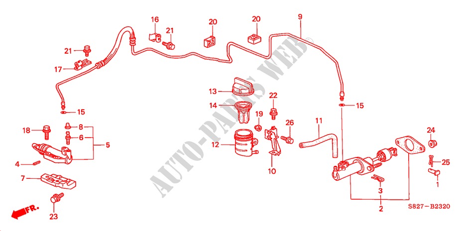 HAUPTKUPPLUNGSZYLINDER (LH) für Honda ACCORD COUPE 2.0IES 2 Türen 5 gang-Schaltgetriebe 2000