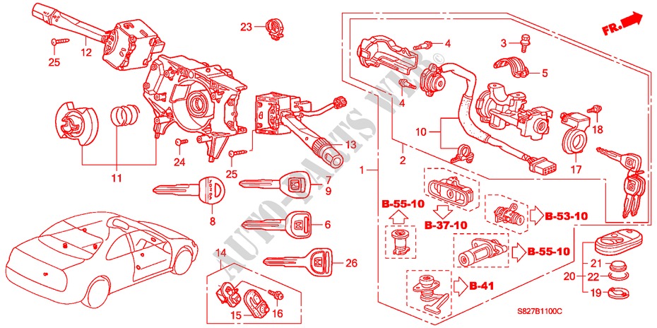 KOMBISCHALTER(LH) für Honda ACCORD COUPE VTI 2 Türen 4 gang automatikgetriebe 2001