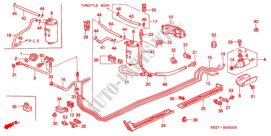KRAFTSTOFFLEITUNG(1) für Honda ACCORD COUPE 2.0IES 2 Türen 5 gang-Schaltgetriebe 1998