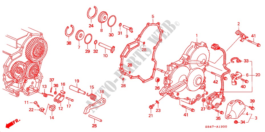 L. SEITENABDECKUNG(V6) für Honda ACCORD COUPE 3.0IV6 2 Türen 4 gang automatikgetriebe 2001