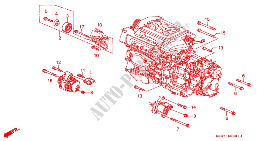 LICHTMASCHINEN STREBE(V6) für Honda ACCORD COUPE 3.0IV6 2 Türen 4 gang automatikgetriebe 2000