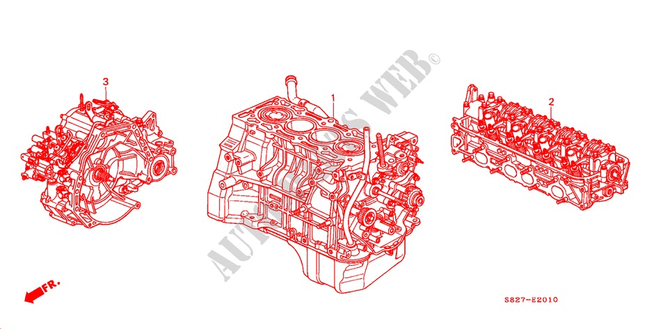 MOTOREINHEIT/ GETRIEBE KOMPL.(L4) für Honda ACCORD COUPE 2.0IES 2 Türen 5 gang-Schaltgetriebe 2000
