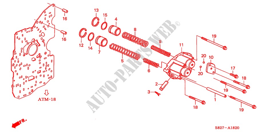 SAMMELBEHAELTER(V6) für Honda ACCORD COUPE 3.0IV6 2 Türen 4 gang automatikgetriebe 2000