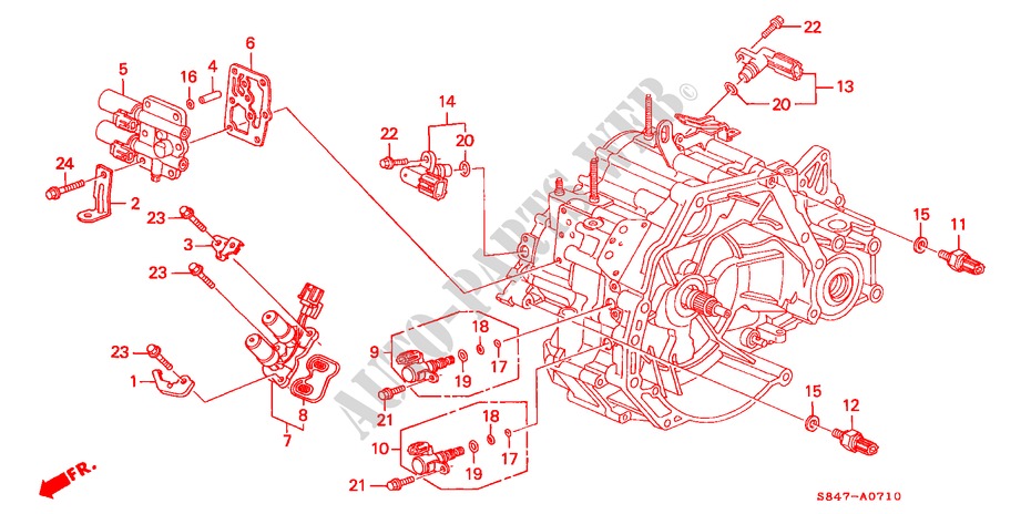 SENSOR/SOLENOID(L4) für Honda ACCORD COUPE VTI 2 Türen 4 gang automatikgetriebe 2001