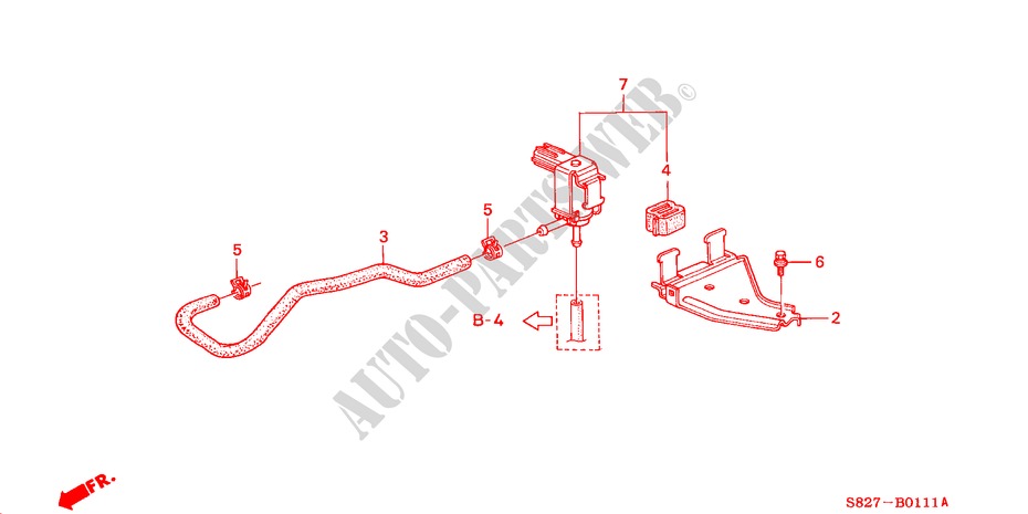 SPUELREGLER MAGNETVENTIL VENTIL(V6) für Honda ACCORD COUPE 3.0IV6 2 Türen 4 gang automatikgetriebe 2000