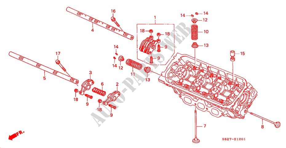 VENTIL/KIPPHEBEL(V6) (VORNE) für Honda ACCORD COUPE 3.0IV6 2 Türen 4 gang automatikgetriebe 2001