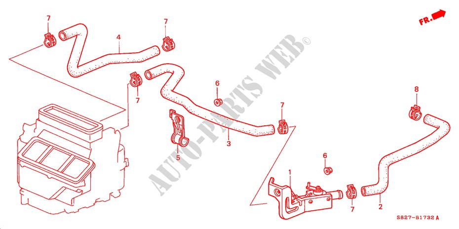 WASSERVENTIL(L4)(RH) für Honda ACCORD COUPE 2.0IES 2 Türen 5 gang-Schaltgetriebe 2000