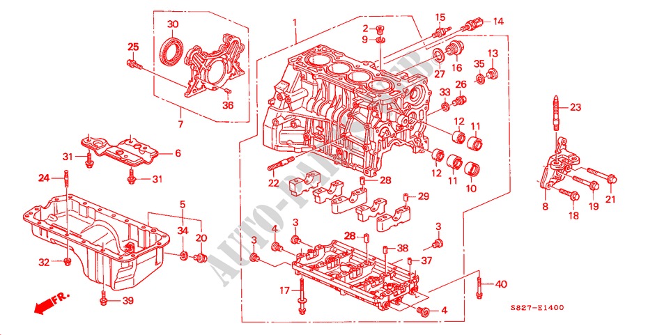 ZYLINDERBLOCK/OELWANNE (L4) für Honda ACCORD COUPE 2.0IES 2 Türen 5 gang-Schaltgetriebe 1998