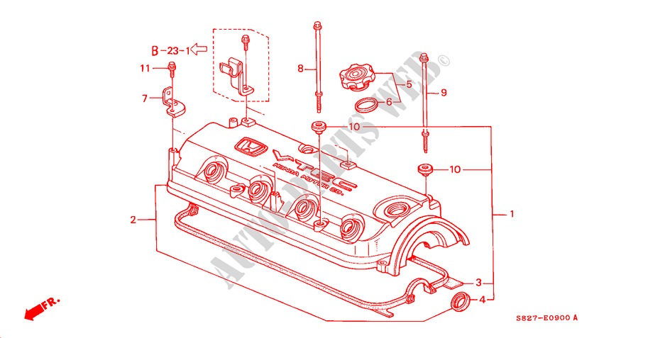 ZYLINDERKOPFDECKEL(L4) für Honda ACCORD COUPE 2.0IES 2 Türen 5 gang-Schaltgetriebe 2000