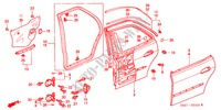 TUERBLECHE, HINTEN für Honda ACCORD 2.3EXI 4 Türen 5 gang-Schaltgetriebe 2000