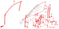 TUERFENSTER, VORNE für Honda ACCORD EX 4 Türen 5 gang-Schaltgetriebe 1999