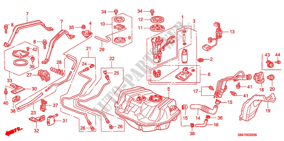 KRAFTSTOFFTANK für Honda ACCORD EXI 4 Türen 5 gang-Schaltgetriebe 1998