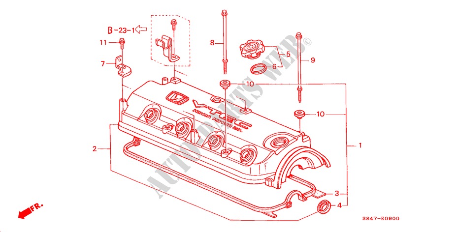 ZYLINDERKOPFDECKEL(L4) für Honda ACCORD 2.3VTI 4 Türen 4 gang automatikgetriebe 2000