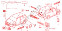 EMBLEME/WARNETIKETTEN für Honda CR-V EXECUTIVE 5 Türen 5 gang-Schaltgetriebe 2005