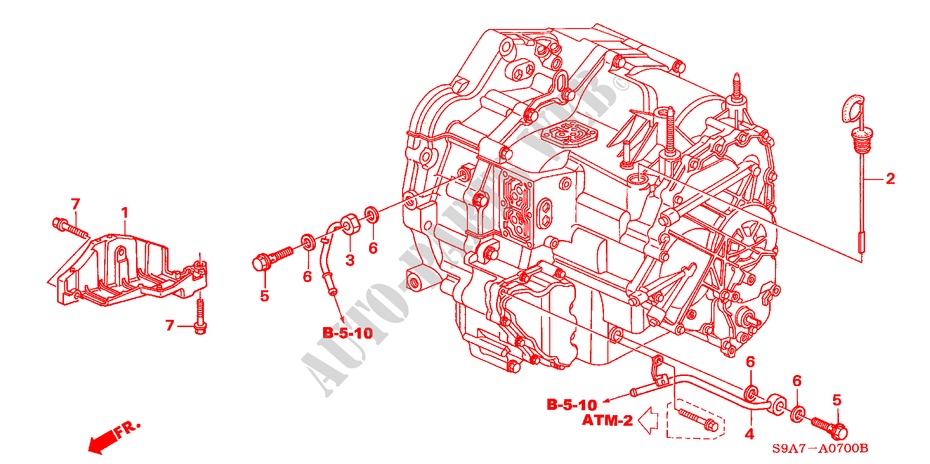 ATF LEITUNG(4AT) für Honda CR-V RV-SI 5 Türen 4 gang automatikgetriebe 2003