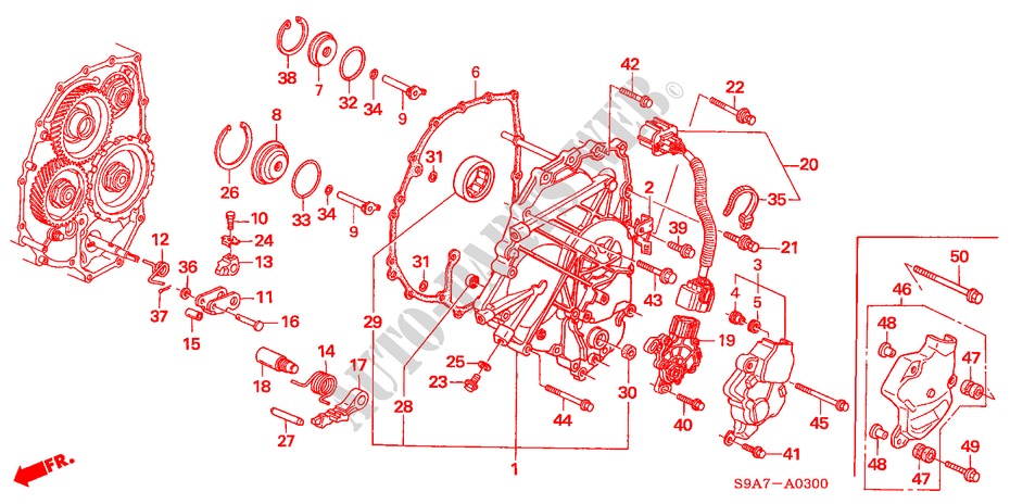 L. SEITENABDECKUNG(4AT) für Honda CR-V SE 5 Türen 4 gang automatikgetriebe 2003