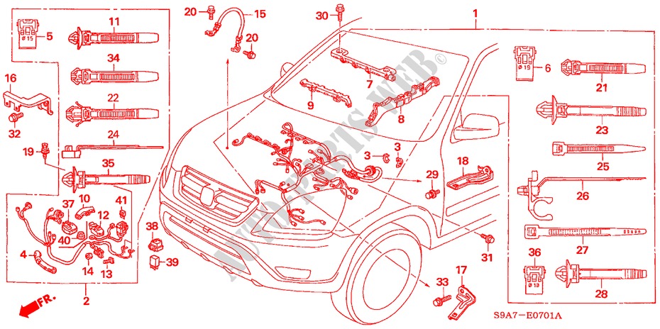 MOTORKABELBAUM(RH) für Honda CR-V SE 5 Türen 4 gang automatikgetriebe 2003