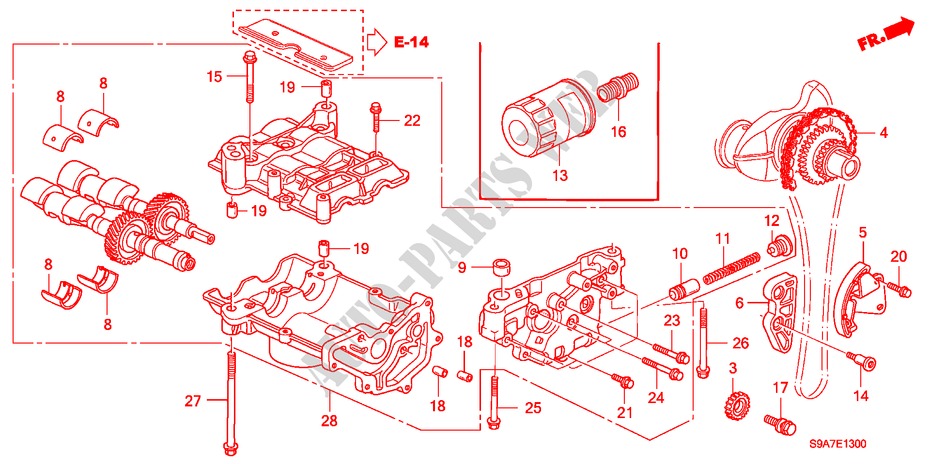 OELPUMPE für Honda CR-V RV-I 5 Türen 4 gang automatikgetriebe 2003