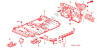 BODENMATTE für Honda CR-V ES 5 Türen 4 gang automatikgetriebe 2006
