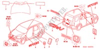 EMBLEME/WARNETIKETTEN für Honda CR-V LS 5 Türen 5 gang-Schaltgetriebe 2006