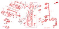 HECKLEUCHTE/KENNZEICHENBELEUCHTUNG für Honda CR-V LS 5 Türen 5 gang-Schaltgetriebe 2006
