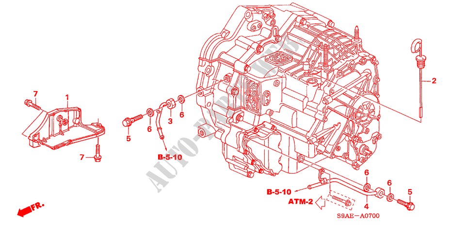 ATF LEITUNG(4AT) für Honda CR-V ES 5 Türen 4 gang automatikgetriebe 2006