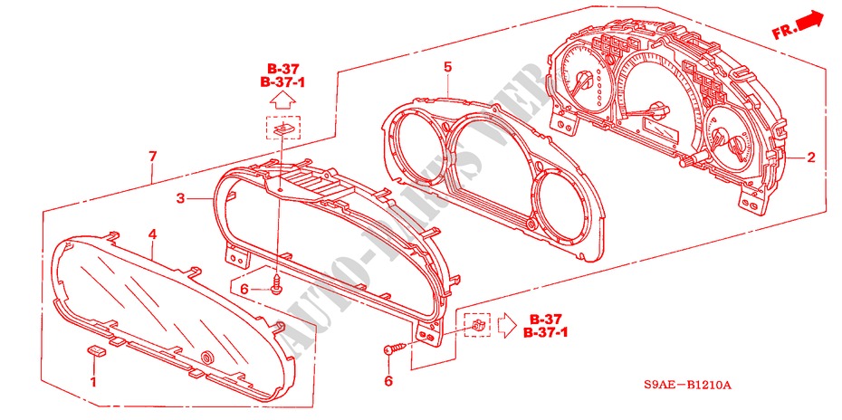MESSGERAET BAUTEILE(NS) für Honda CR-V RV-I 5 Türen 5 gang-Schaltgetriebe 2006