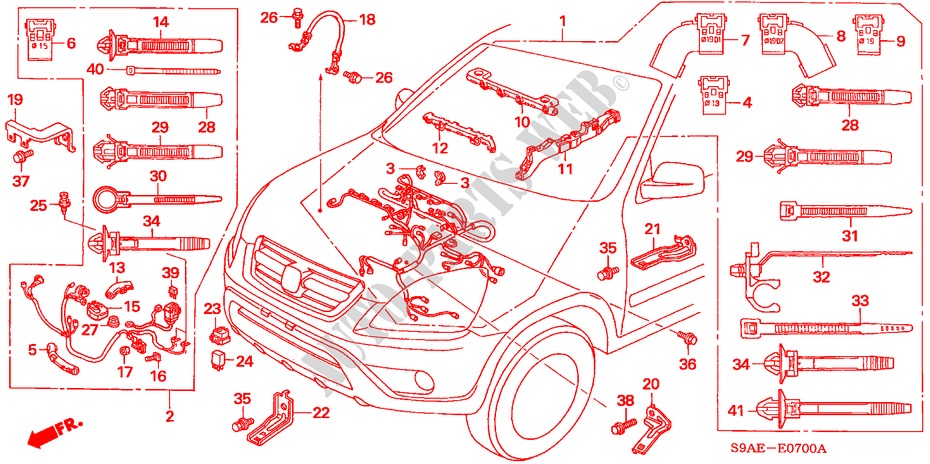 MOTORKABELBAUM(LH) für Honda CR-V RV-I 5 Türen 5 gang-Schaltgetriebe 2006