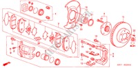 VORDERRADBREMSE für Honda MR-V LX 5 Türen 5 gang automatikgetriebe 2004