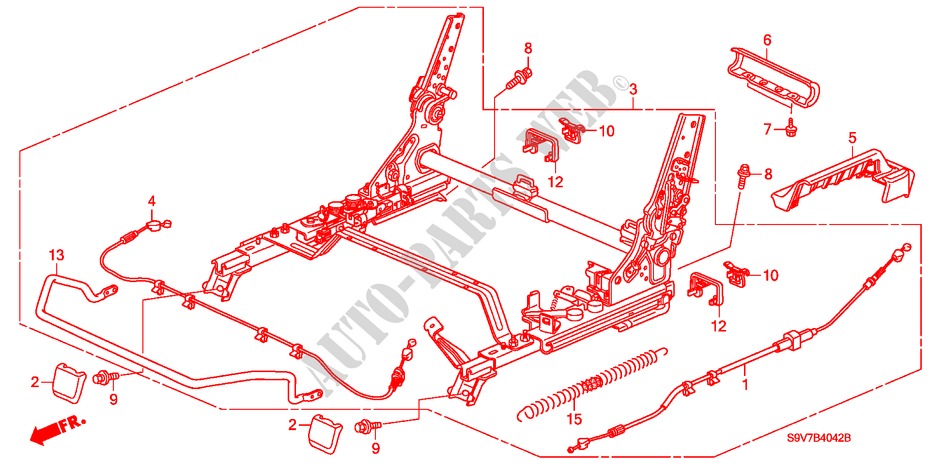 MITTLESITZKOMPONENTEN (L.) ('04 ) für Honda MR-V EX 5 Türen 5 gang automatikgetriebe 2006