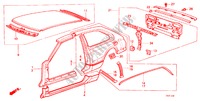 GEHAEUSESTRUKTUR(3)(2D) für Honda ACCORD STD 3 Türen 5 gang-Schaltgetriebe 1982